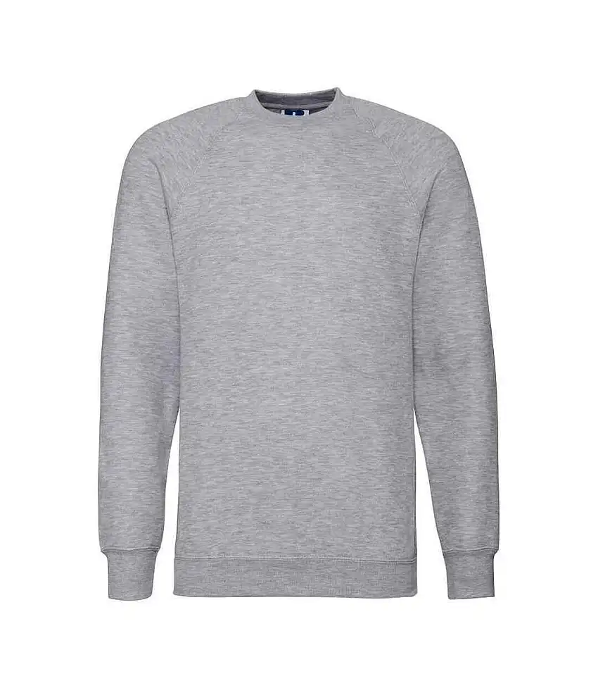 Mens Raglan Sweatshirt Light Oxford Russell