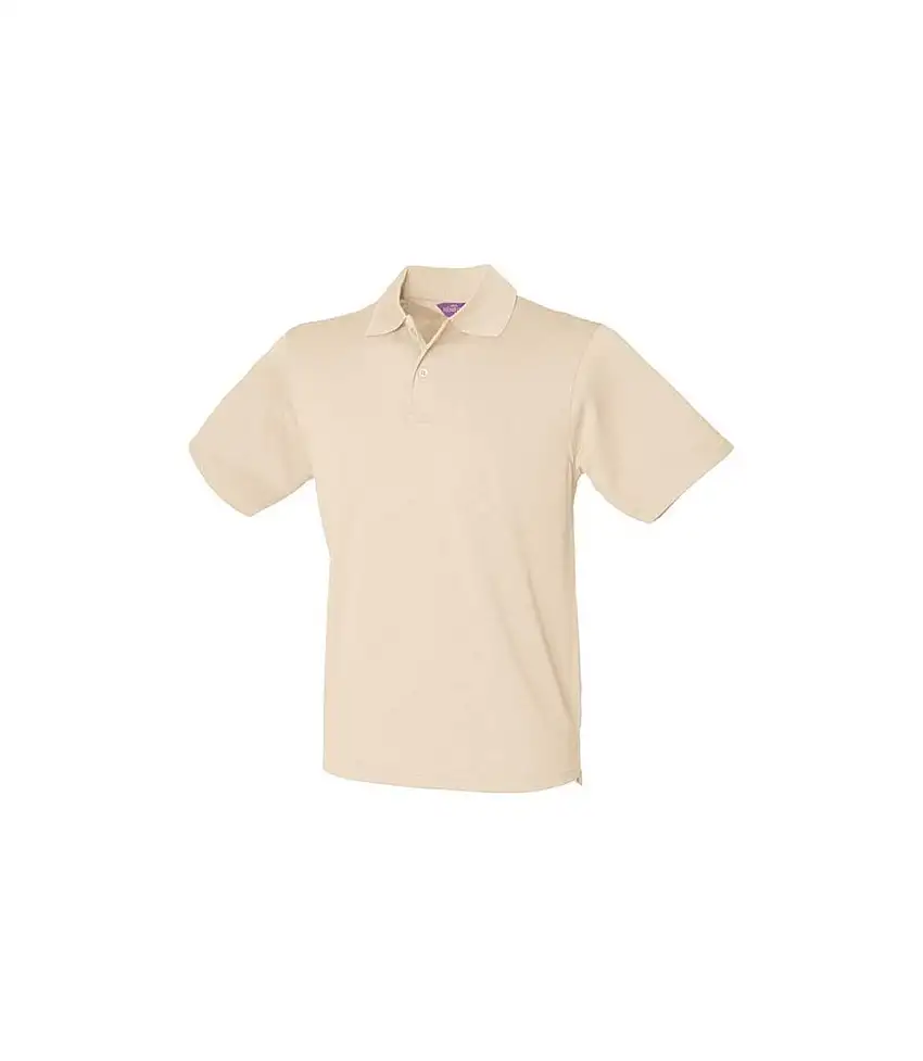 Mens Coolpluspique Polo Shirt Natural Henbury