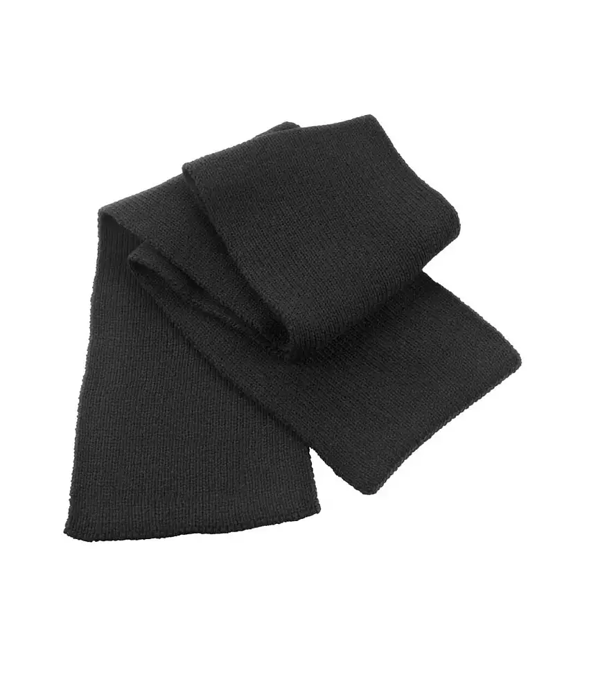 Classic Knitted Heavy Scarf One Size Black Result Winter Essentials