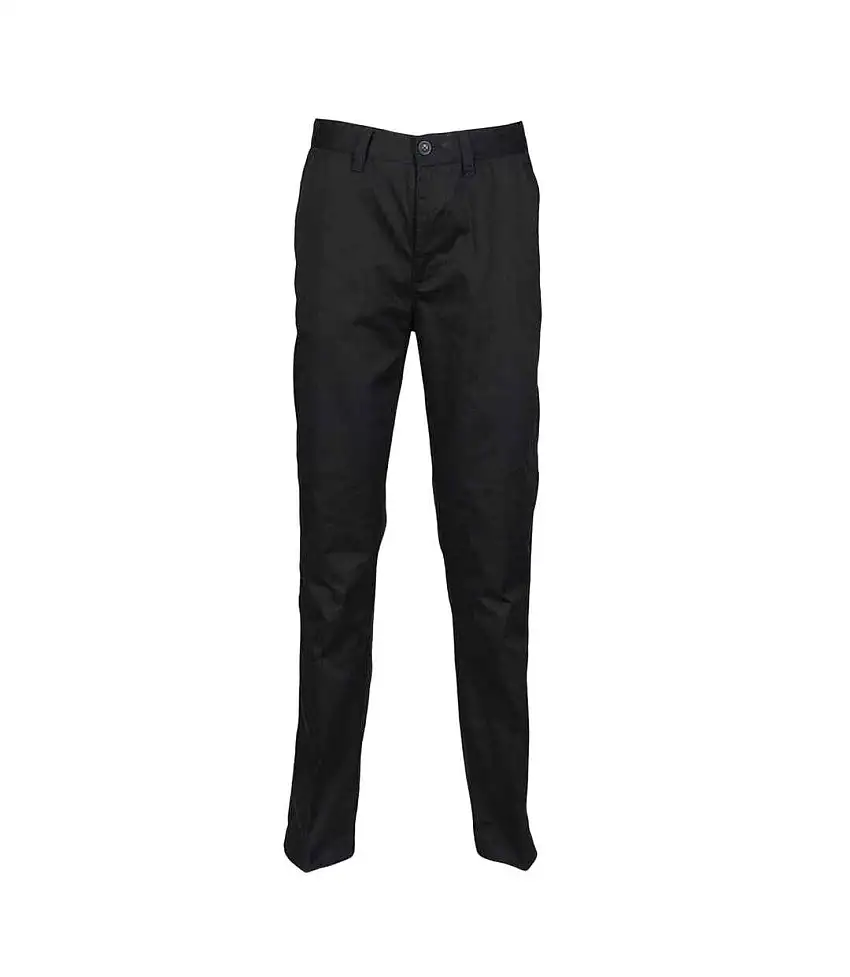Womens/ladies Flat Fronted Trousers Black Henbury