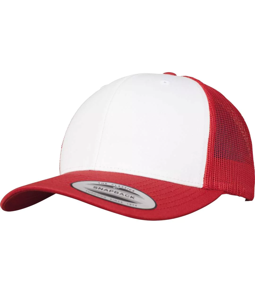 Flexfit By Yupoong Retro Trucker Coloured Front Cap (Red/White/Red) - UTRW7565