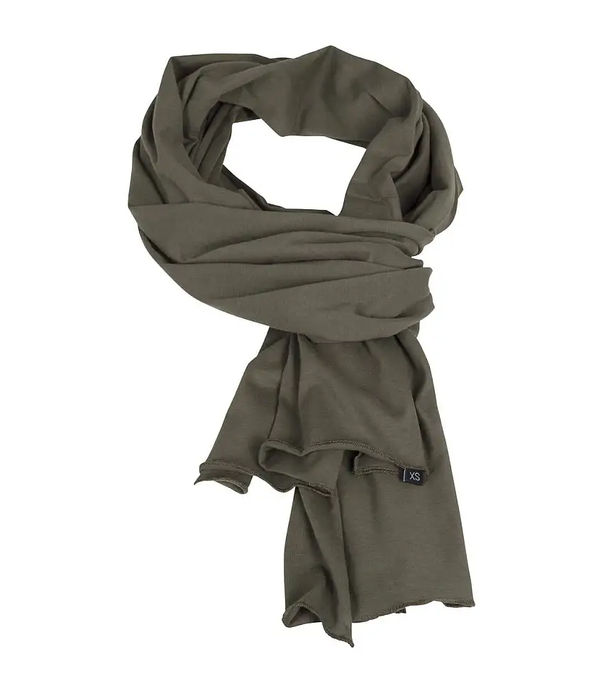 Build Your Brand Adults Unisex Jersey Scarf (Olive) (One Size) - UTRW6492