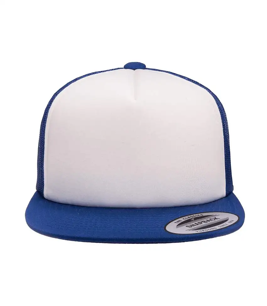 Flexfit By Foam Trucker Cap With White Front Royal White Royal Yupoong