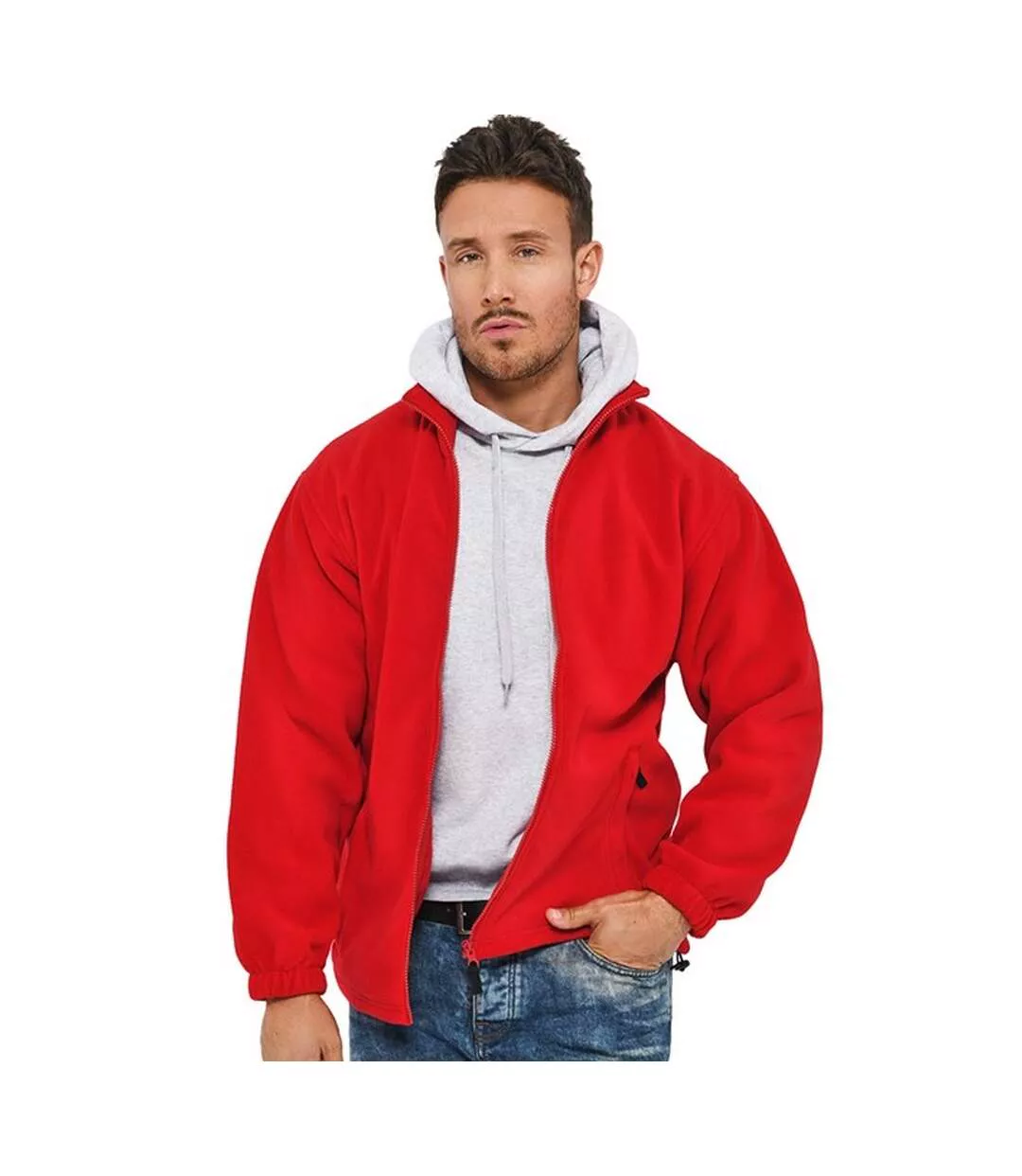 Absolute Apparel Heritage Full Zip Fleece (Red) - UTAB128