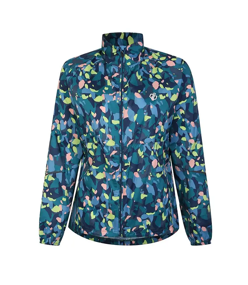 Womens/ladies Resilient Ii Windshell Abstract Lightweight Jacket Fortune Green Dare 2B
