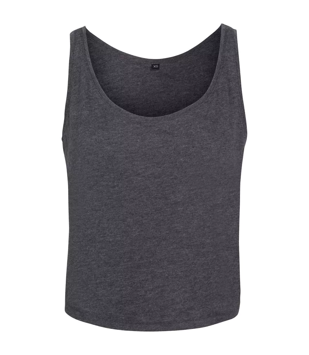 Womens/ladies Oversized Tank Top Charcoal Build Your Brand