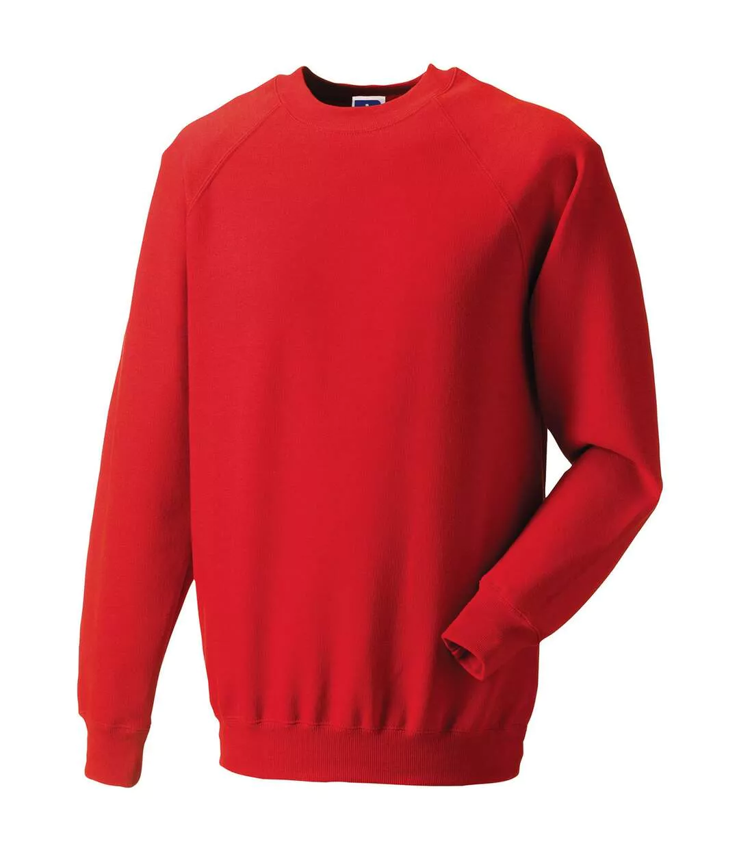 Mens Spotshield Raglan Sweatshirt Bright Red Russell