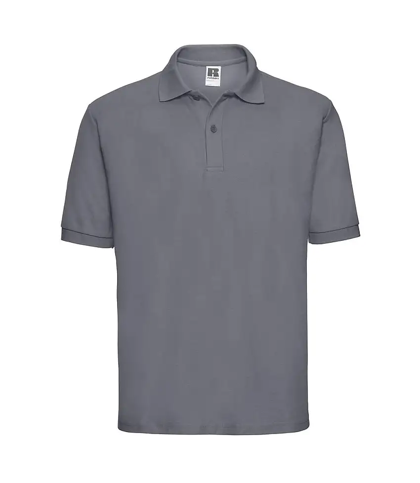 Mens Polycotton Pique Polo Shirt Convoy Grey Russell