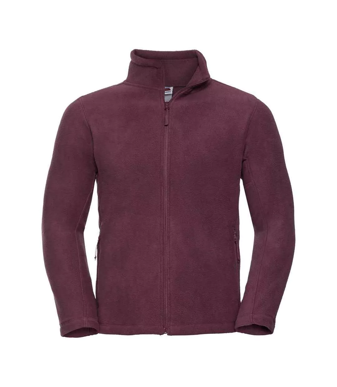 Mens Outdoor Fleece Jacket Burgundy Russell