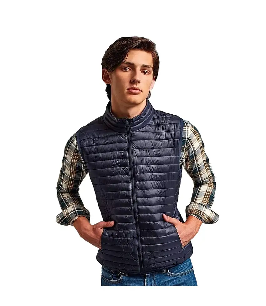 2786 Mens Tribe Fineline Padded Gilet/Bodywarmer (Navy) - UTRW5016