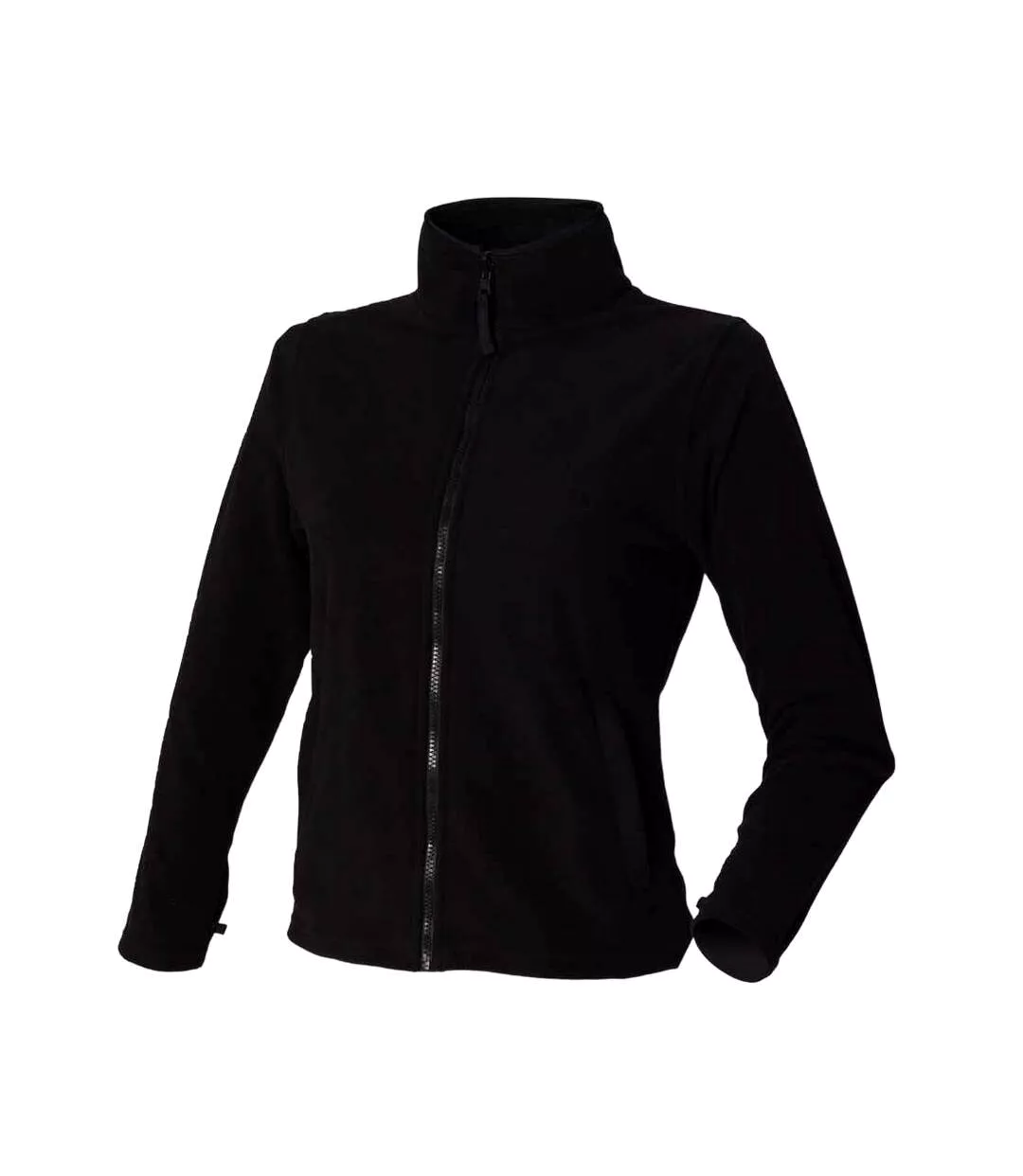 Womens/ladies Microfleece Jacket Black Henbury