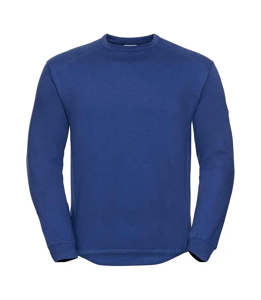 Mens Spotshield Heavy Duty Crew Neck Sweatshirt Bright Royal Blue Russell
