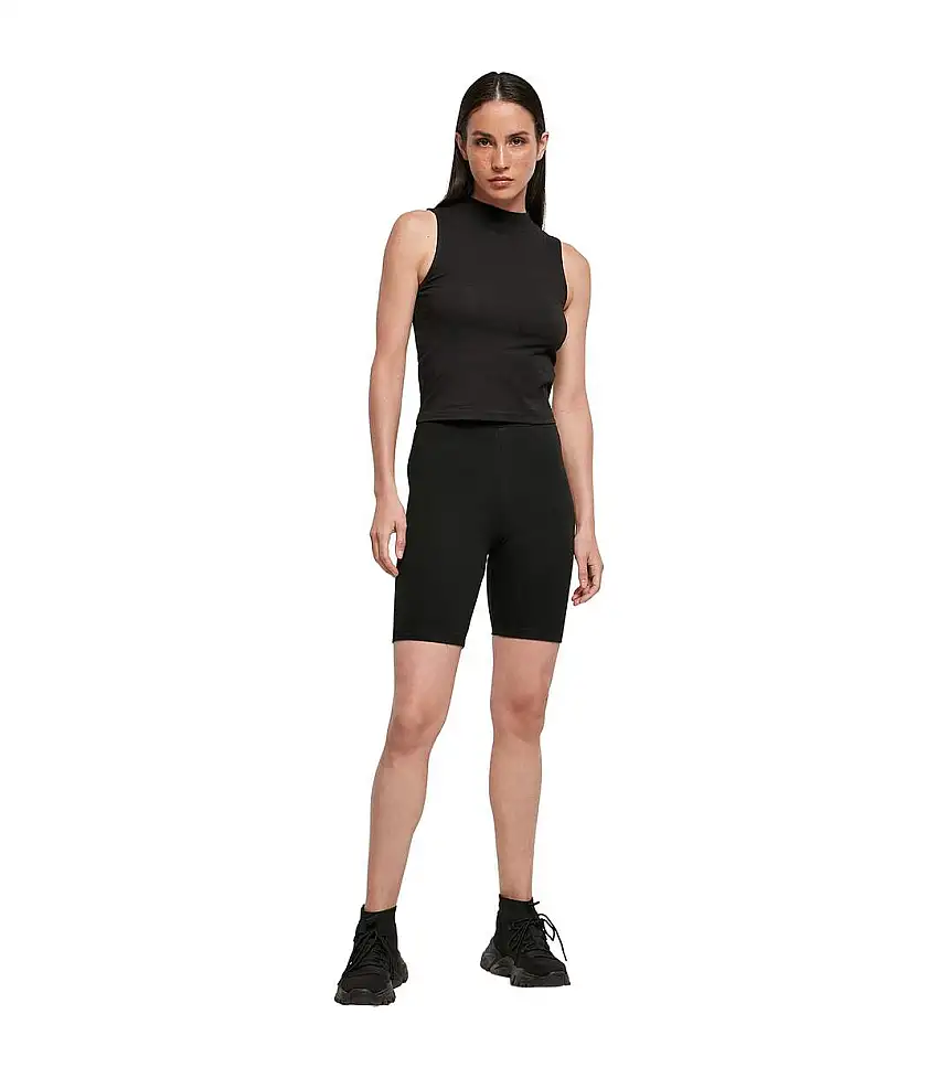 Womens/ladies High Waist Cycling Shorts Black Build Your Brand