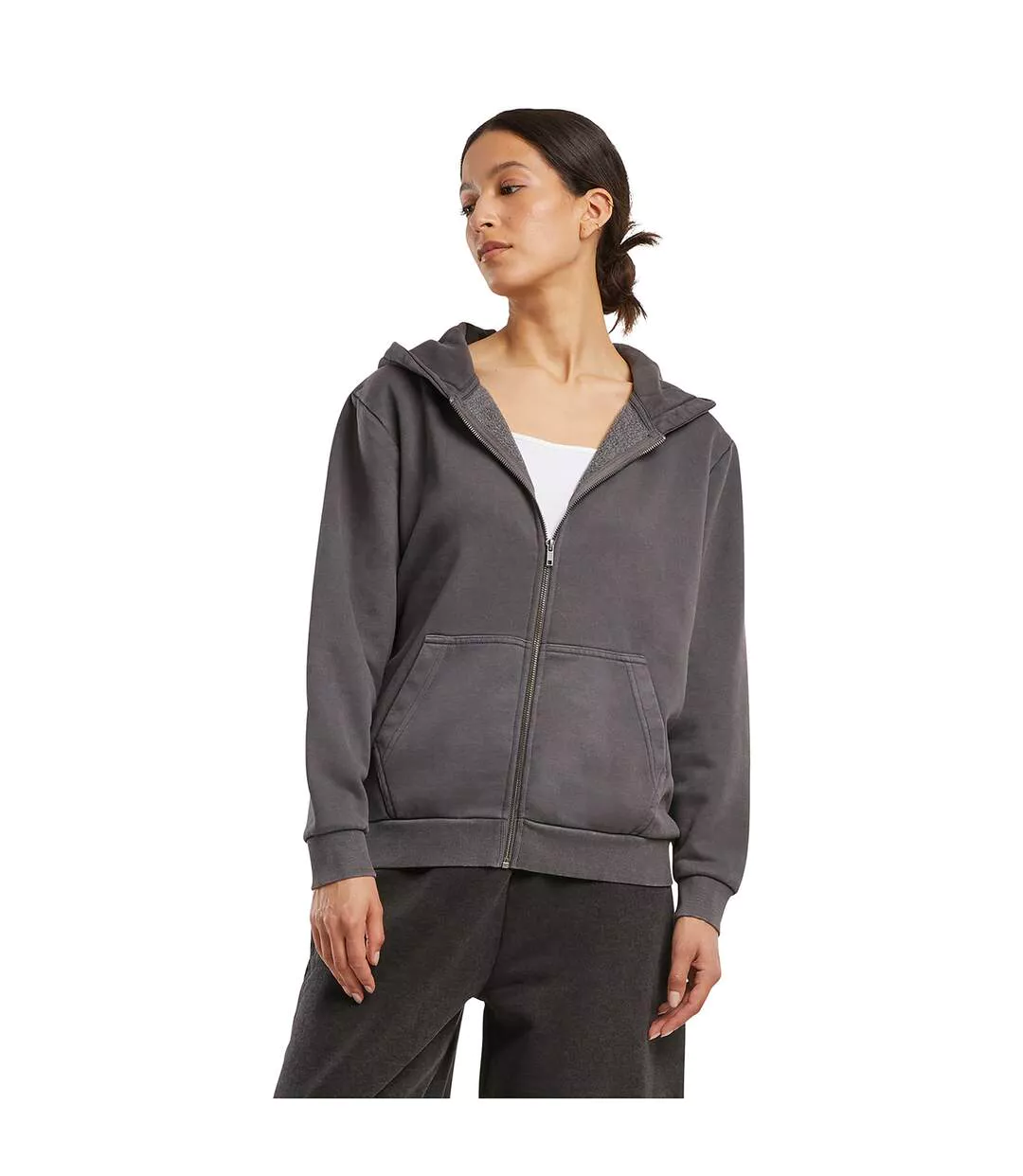 Womens/ladies Vintage Heavy Full Zip Hoodie Magnet Build Your Brand