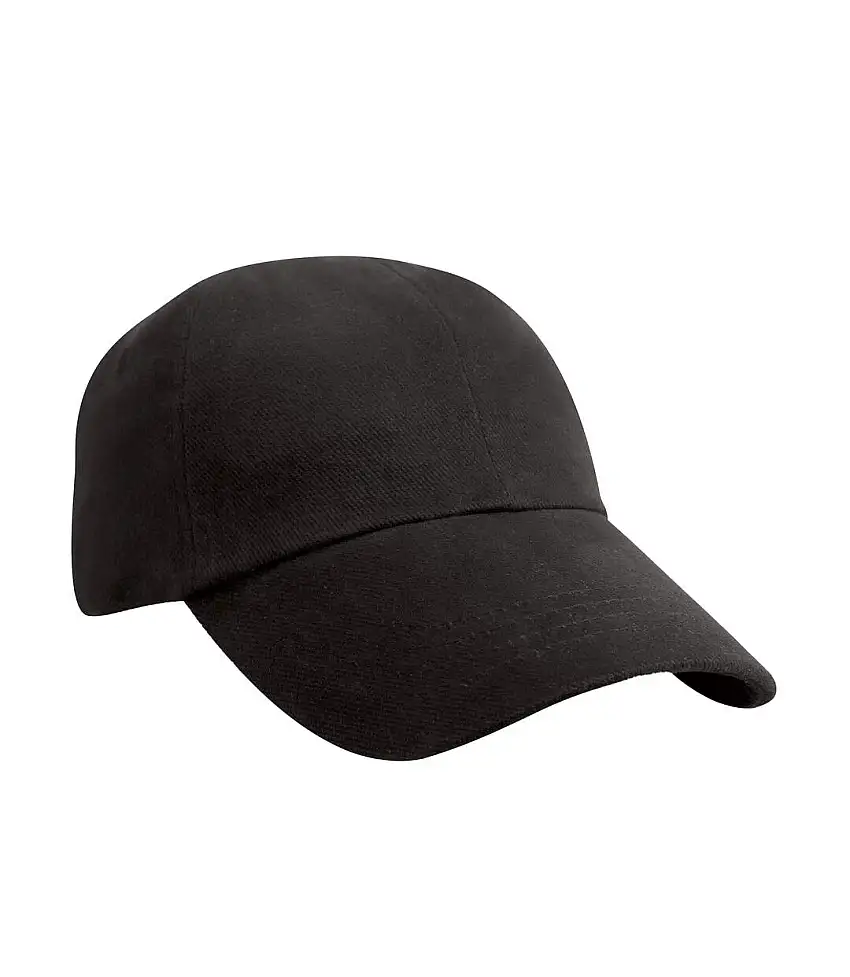 Unisex Adult Heavy Brushed Cotton Low Profile Baseball Cap Black Result Headwear