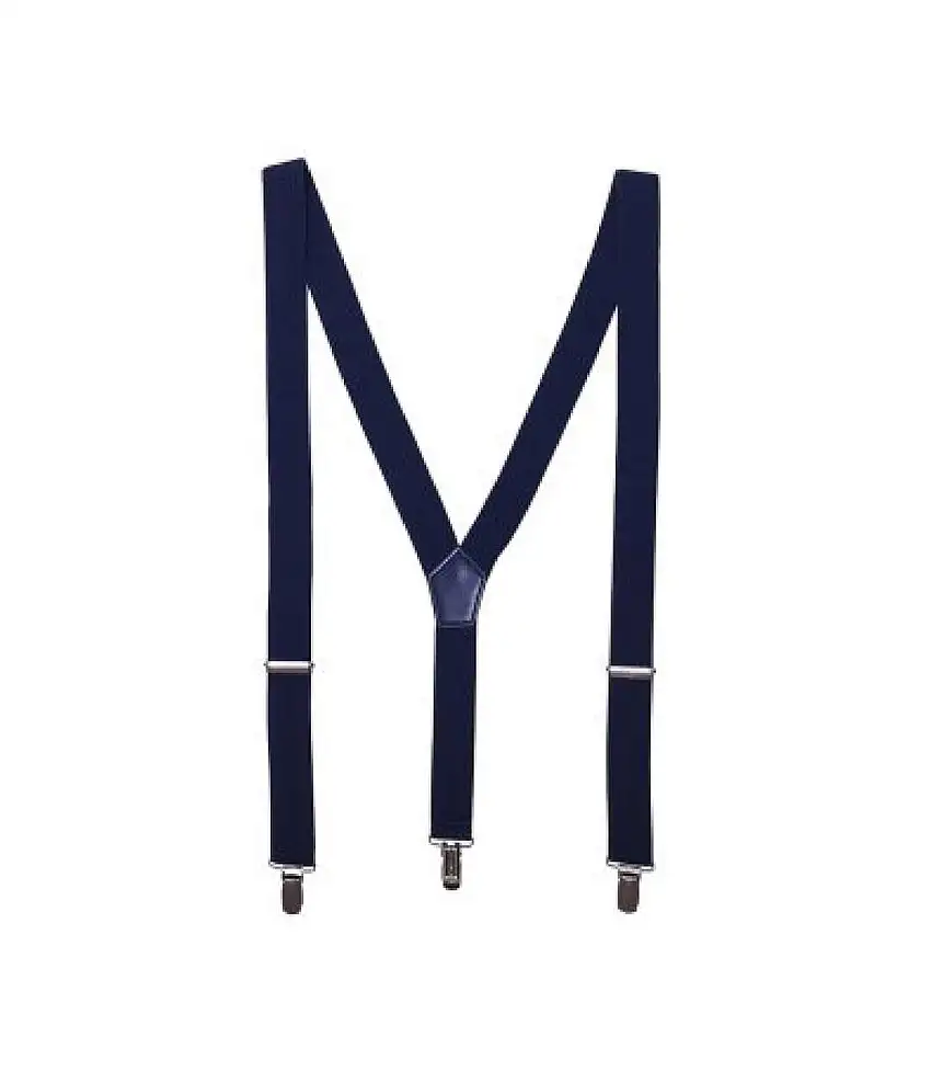 Mens Clip On Braces One Size Navy Premier