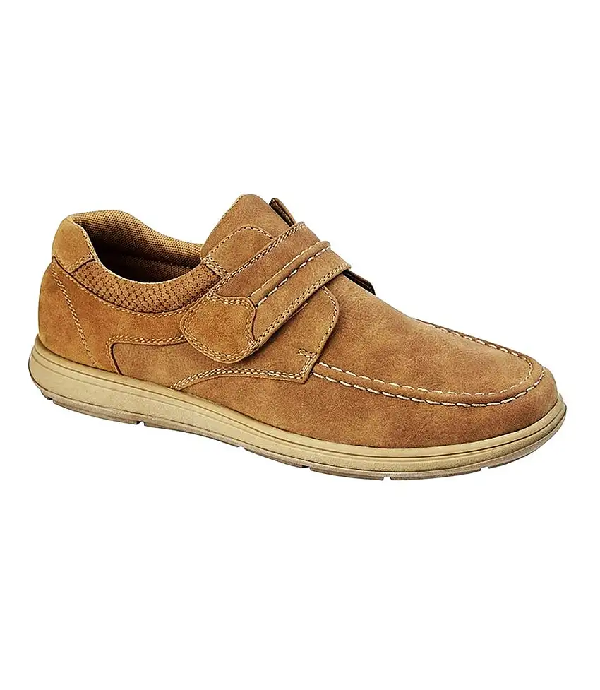 Scimitar Mens Touch Fastening Casual Shoe (Tan) - UTDF1618