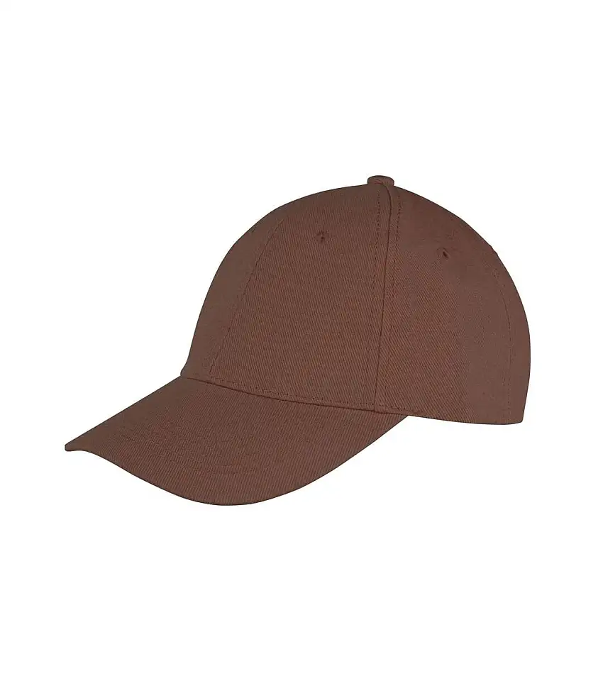 Memphis 6 Panel Brushed Cotton Low Profile Baseball Cap Chocolate Brown Result Headwear