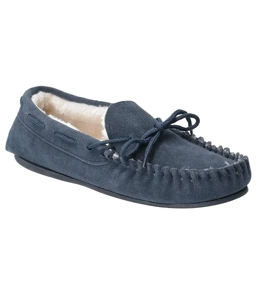 Hush Puppies Womens/Ladies Allie Slip On Leather Slipper (Navy) - UTFS6640