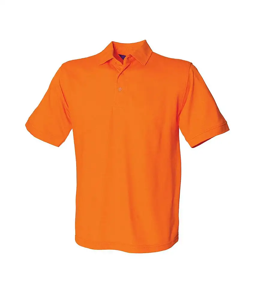 Mens Polycotton Heavy Polo Shirt Orange Henbury