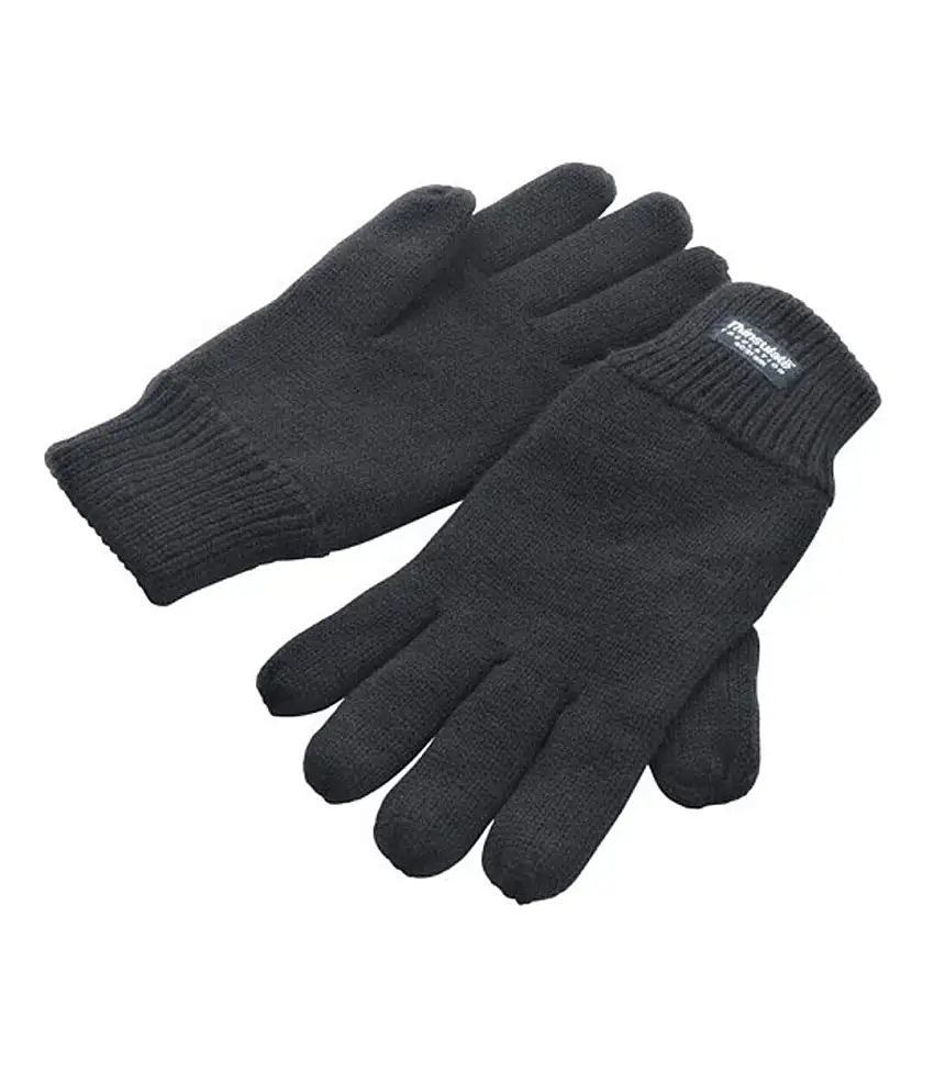 Unisex Adult Lined Thinsulate Winter Gloves Charcoal Result Winter Essentials