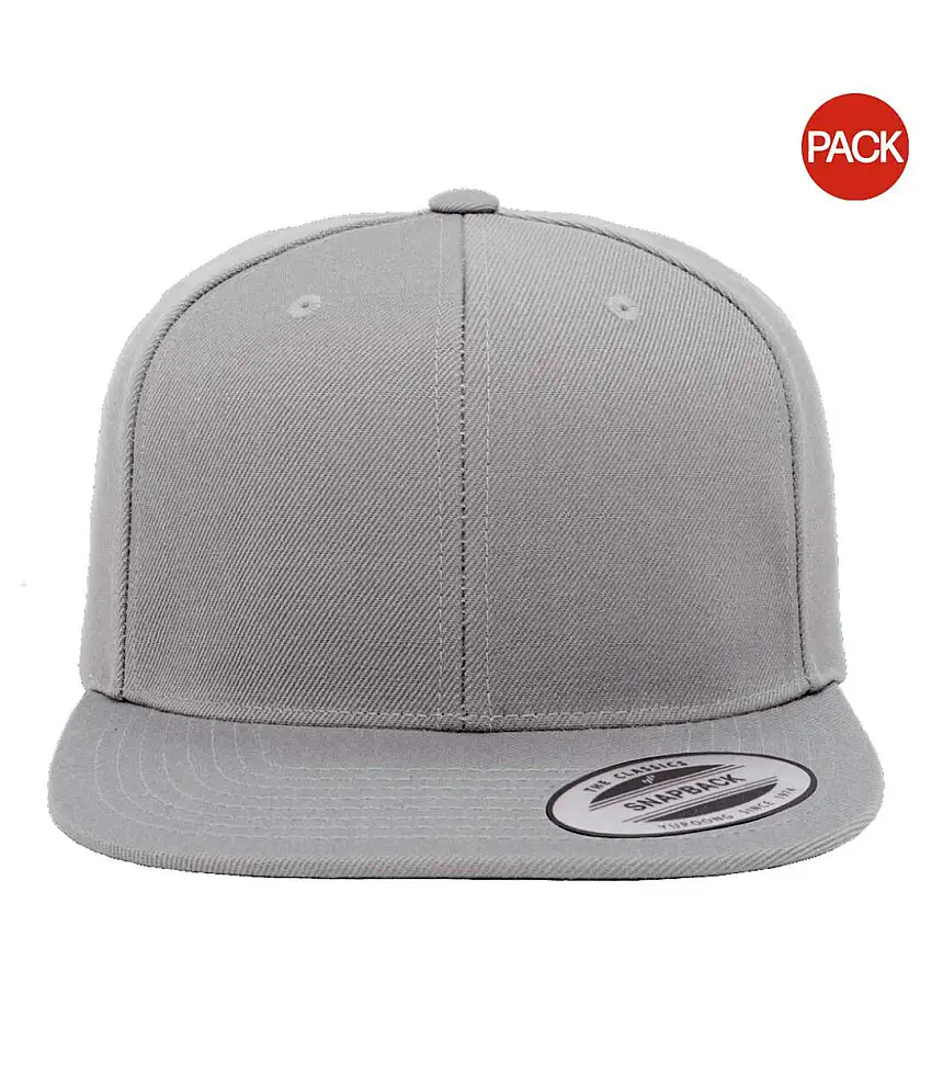 Yupoong Mens The Classic Premium Snapback Cap (Pack of 2) (Heather Grey) - UTRW6714