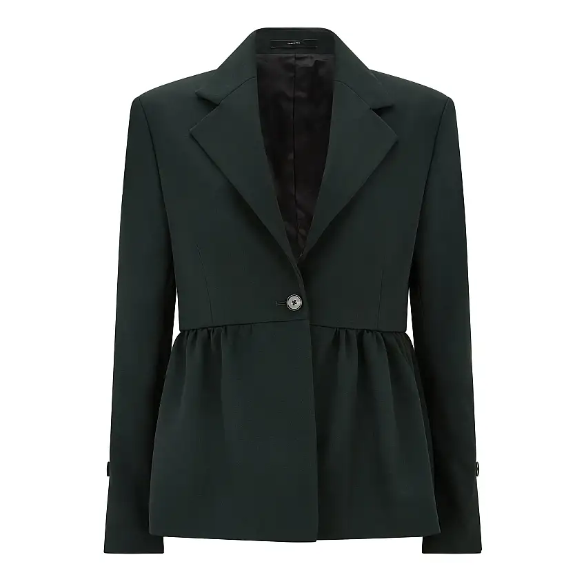 Tailored Peplum Wool Jacket