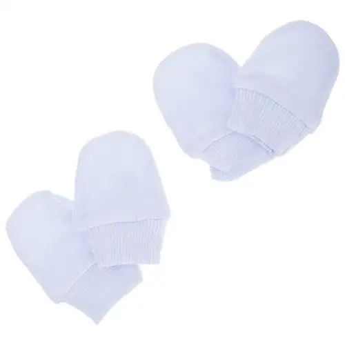 Baby Newborn 100% Cotton Elasticated Scratch Mittens (Pack Of 2 Pairs)