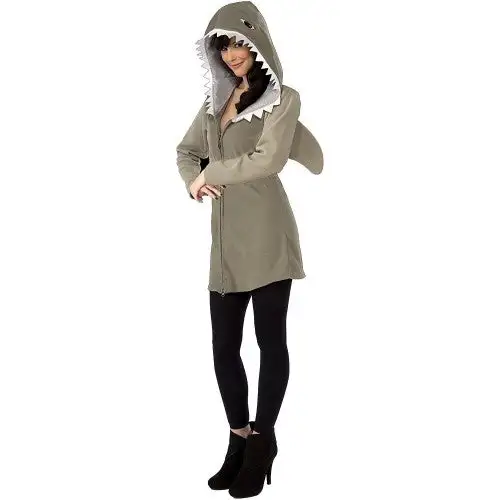 Bristol Novelty Unisex Adult Shark Hooded Costume Top