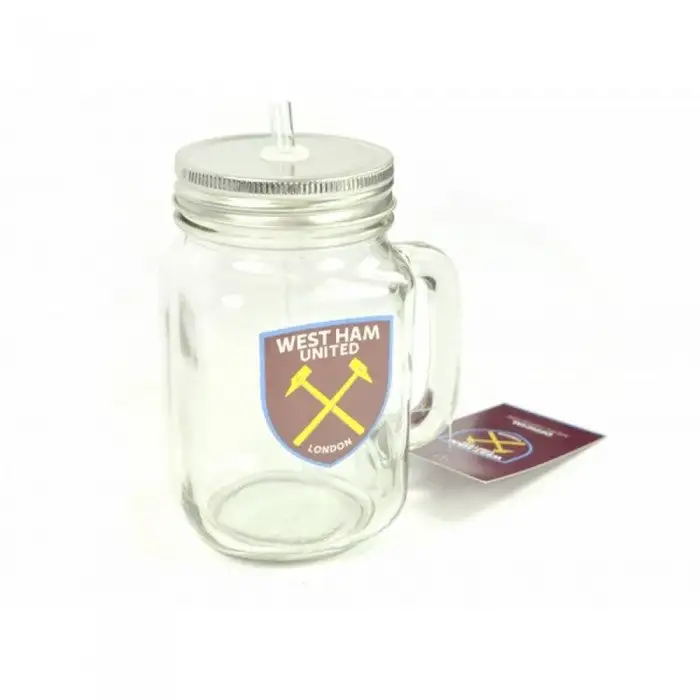 West Ham FC Official Football Mason Jar Drinks Mug
