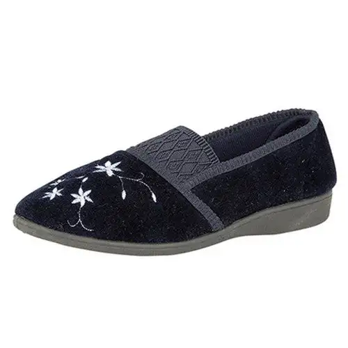 Zedzzz Womens/Ladies Joanna Embroidered Slippers