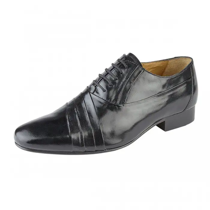 Kensington Mens Oxford Tie Pleated Vamp Casual Leather Shoe