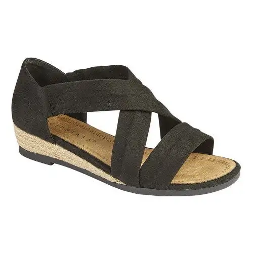 Cipriata Womens/Ladies Oliva Heel In Stretchy Crossover Bar Sandals