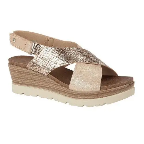 Cipriata Womens/Ladies Fiore Crossover High Wedge Sandals