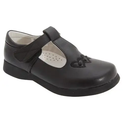 Boulevard Girls Touch Fastening T Bar Shoes
