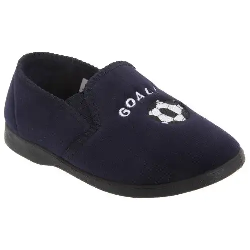 Zedzzz Kids Boys Midfield Twin Gusset Football Slippers
