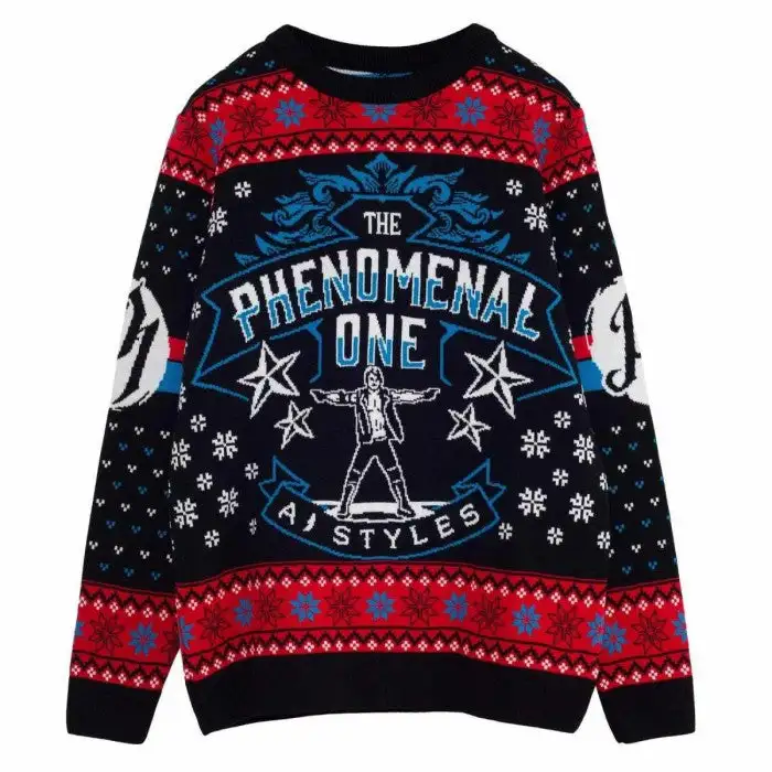WWE Unisex Adult The Phenomenal One A J Styles Knitted Jumper