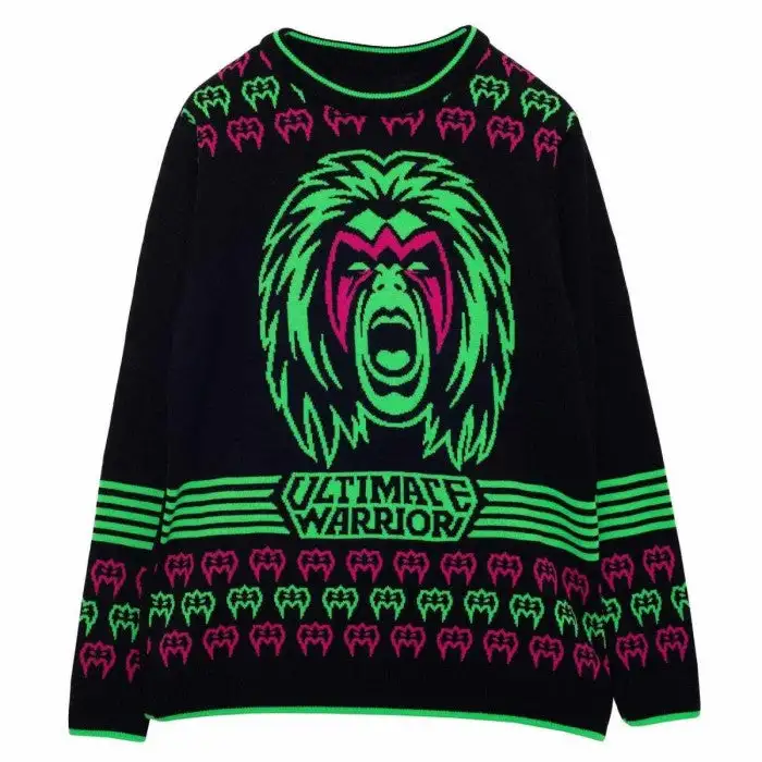 WWE Unisex Adult Ultimate Warrior Knitted Jumper