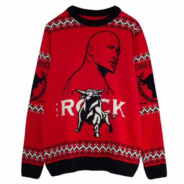 WWE Unisex Adult The Rock Knitted Jumper