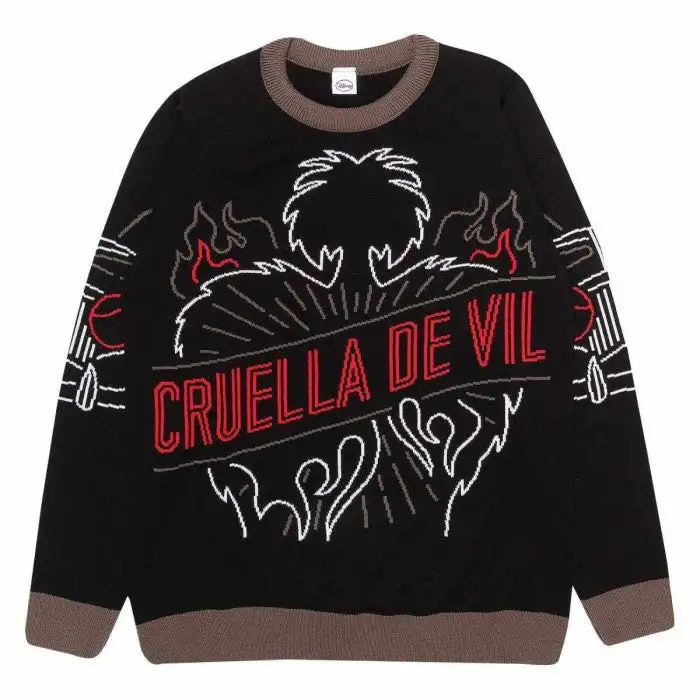 101 Dalmatians Unisex Adult Cruella De Vil Jumper