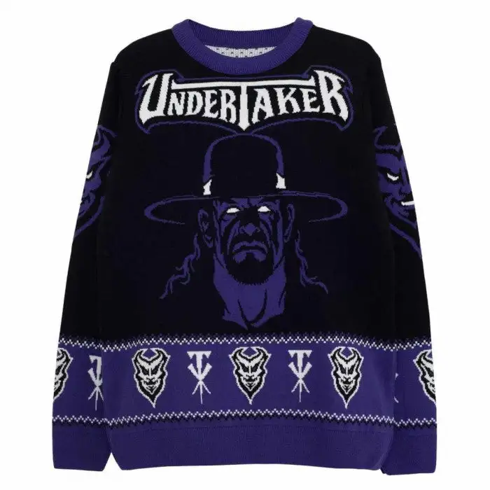 WWE Unisex Adult The Undertaker Knitted Jumper