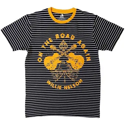 Willie Nelson Unisex Adult On The Road Again Ringer T-Shirt