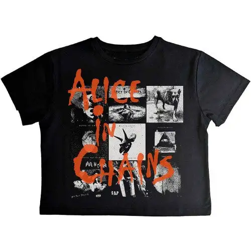 Alice In Chains Womens/Ladies Albums Montage Crop Top