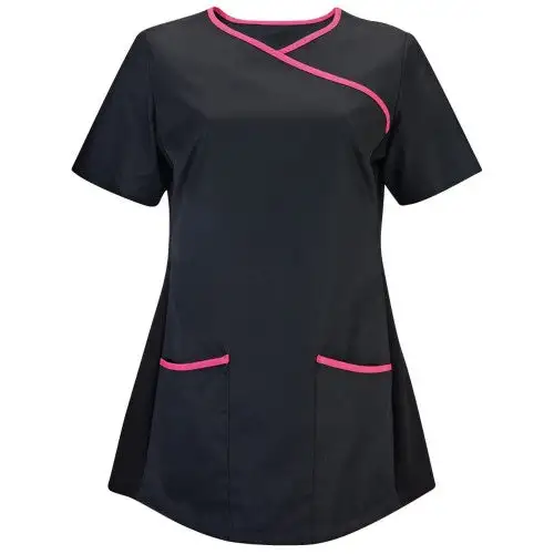 Alexandra Womens/Ladies Medical/Healthcare Stretch Scrub Top (Pack of 2)