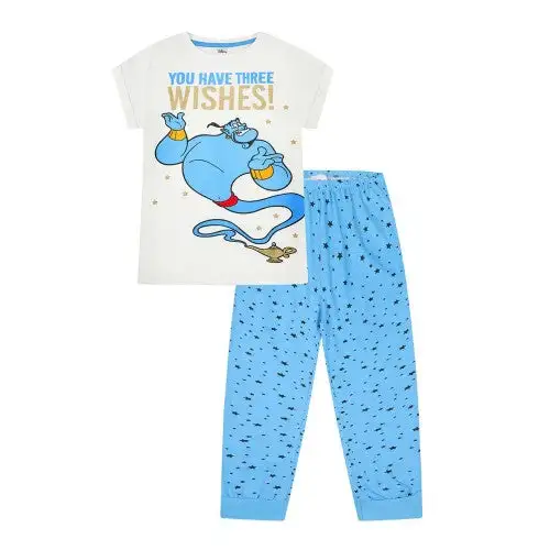 Aladdin Womens/Ladies You Have Three Wishes Genie Long Pyjama Set