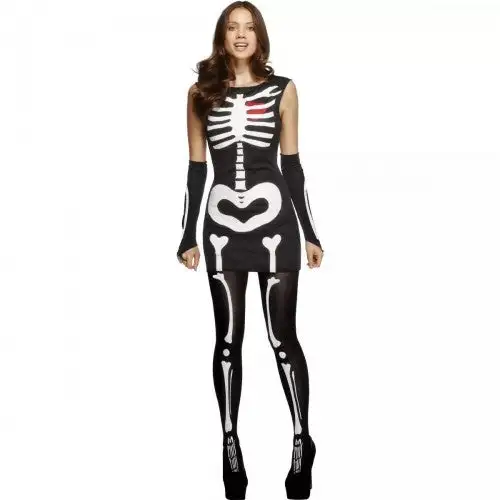 Fever Womens/Ladies Skeleton Glow In The Dark Costume Set