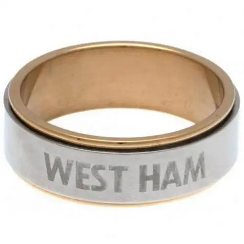 West Ham United FC Bi Colour Spinner Ring