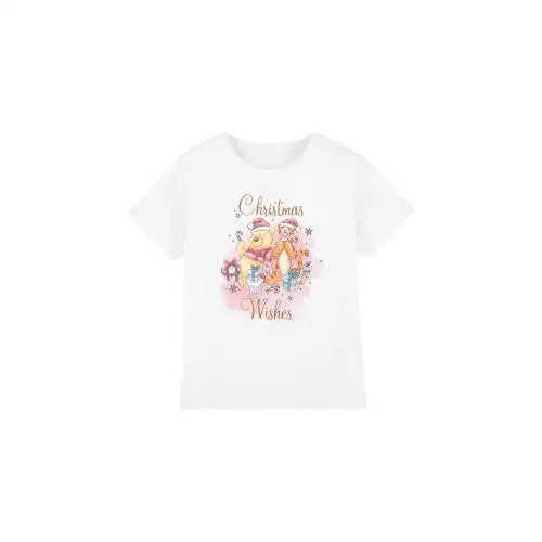Winnie the Pooh Childrens/Kids Christmas Wishes Pooh Tigger Piglet T-Shirt