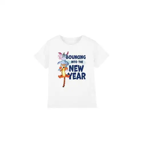 Winnie the Pooh Childrens/Kids Bouncing Into The New Year T-Shirt