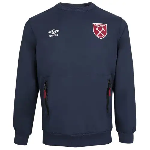 West Ham United FC Childrens/Kids 22/23 Umbro Travel Sweatshirt